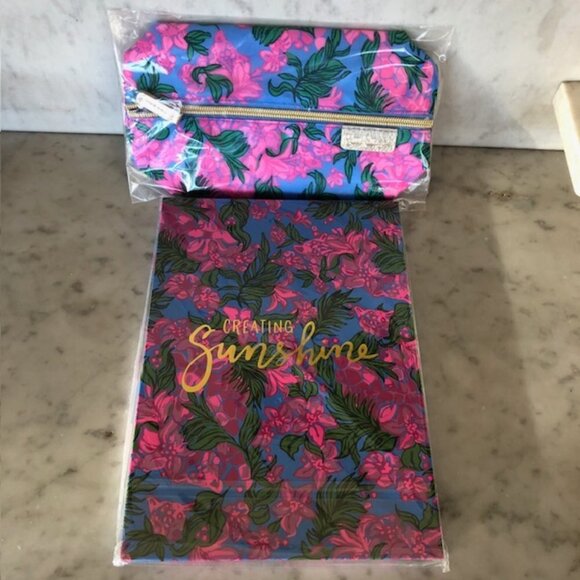 LILLY PULITZER Sketchbook & Pencil Case Cerise Pink Safari Sunset - Picture 2 of 10